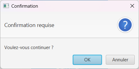 Exemple Alert JavaFX type CONFIRMATION