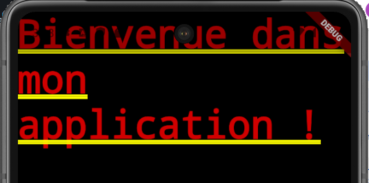 Affichage de Text dans MaterialApp Flutter