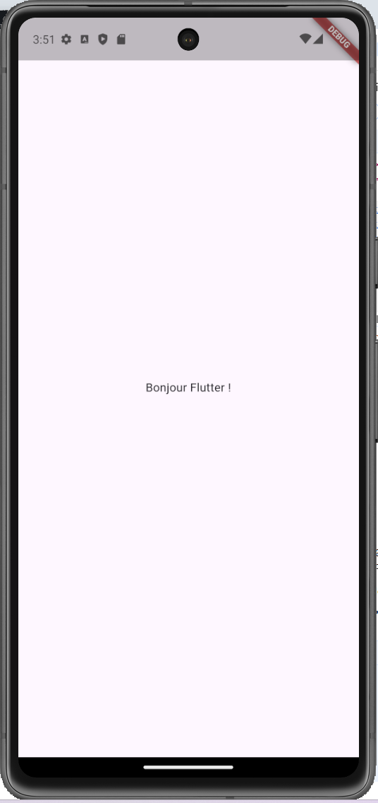 Affichage de la structure Scaffold dans Flutter