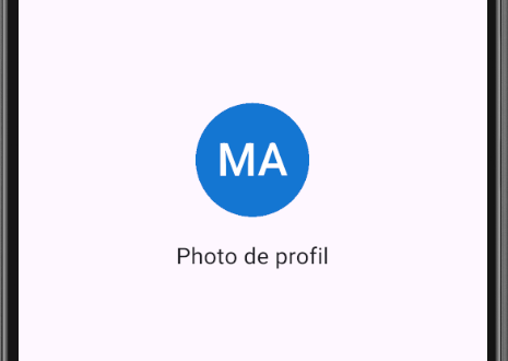Exemple CircleAvatar avec texte