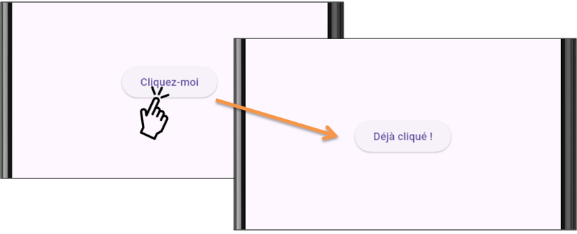 Exemple ElevatedButton change son texte