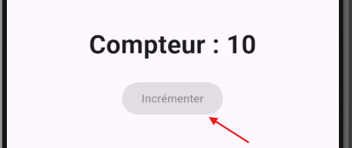 ElevatedButton désactivé Flutter