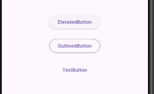 Comparaison des trois types de boutons Flutter