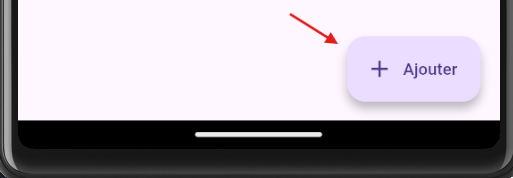 Exemple FloatingActionButton.extended Flutter