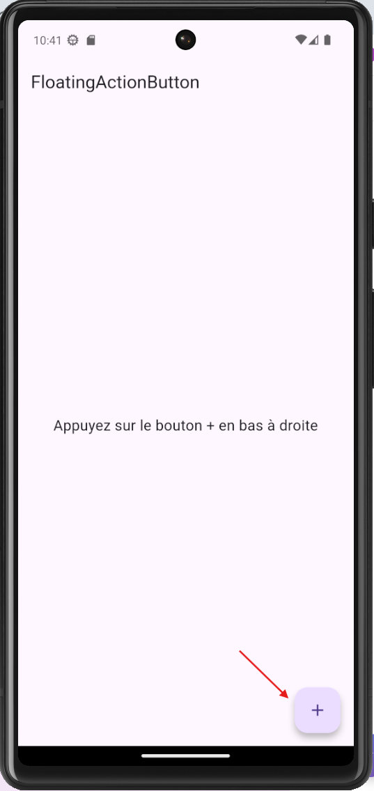 Exemple FloatingActionButton Flutter