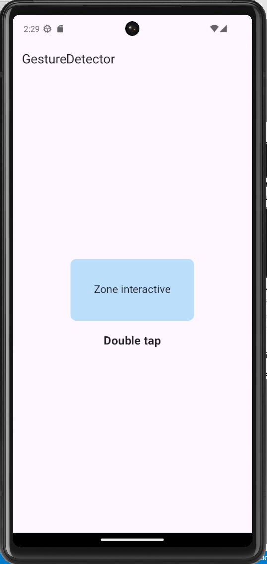 Exemple GestureDetector Flutter