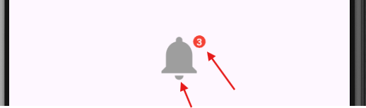 Exemple badge Positionned sur icône Flutter