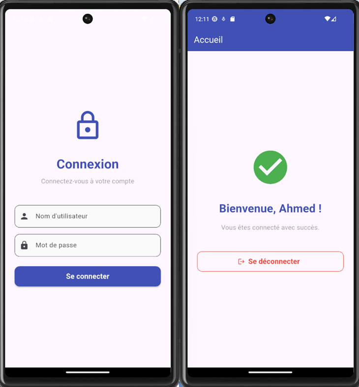 Interface d'authentification à reproduire