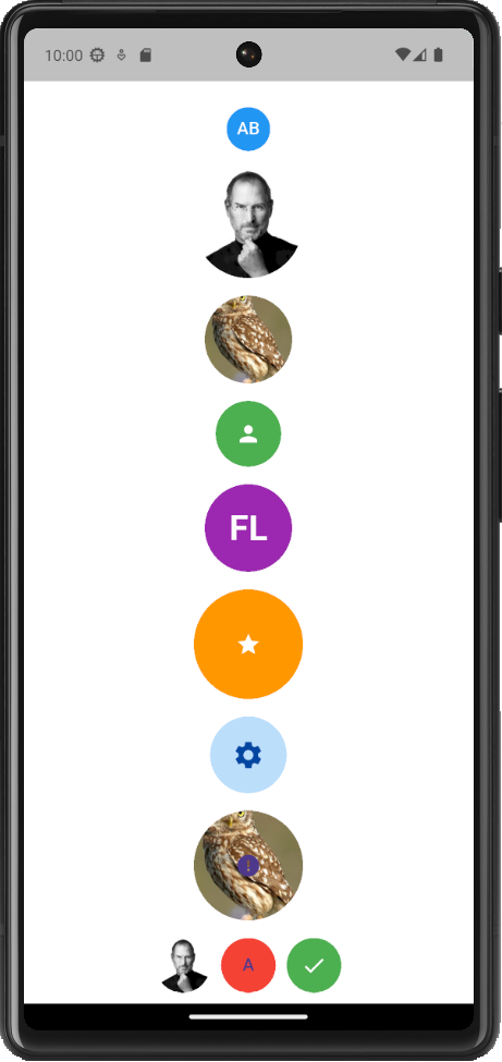 Exemple CircleAvatar Flutter