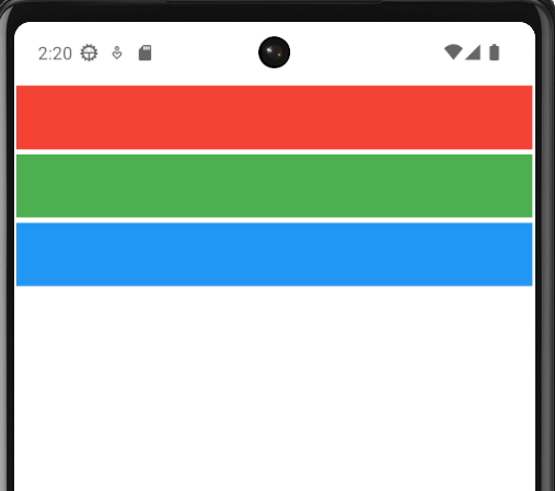 Exemple Column Flutter
