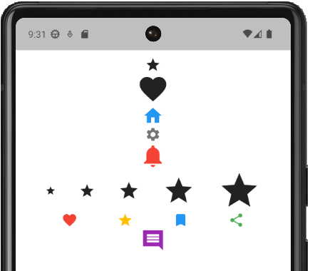 Exemple Icon Flutter