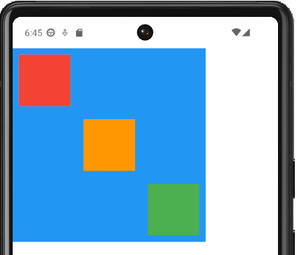 Exemple Positioned Flutter