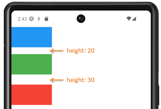 Exemple SizedBox Flutter